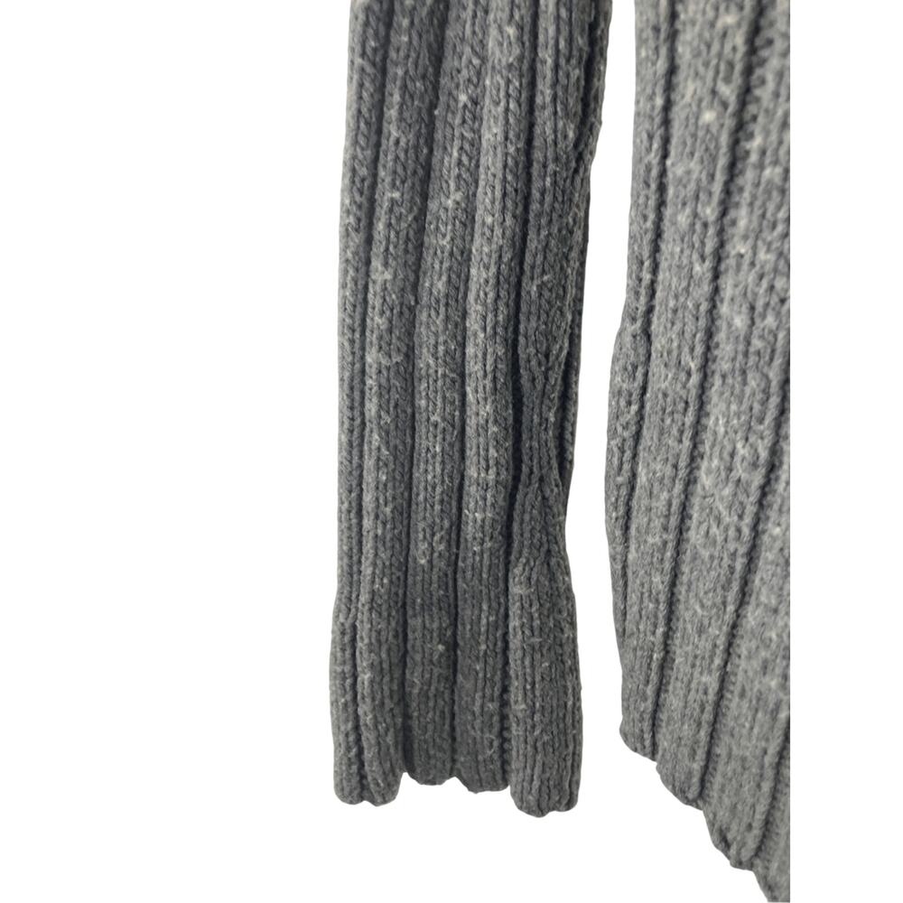 Express Women's Wool Heathered Gray Rug Carpet Patterned Texture Hoodie - Picture 5 of 5